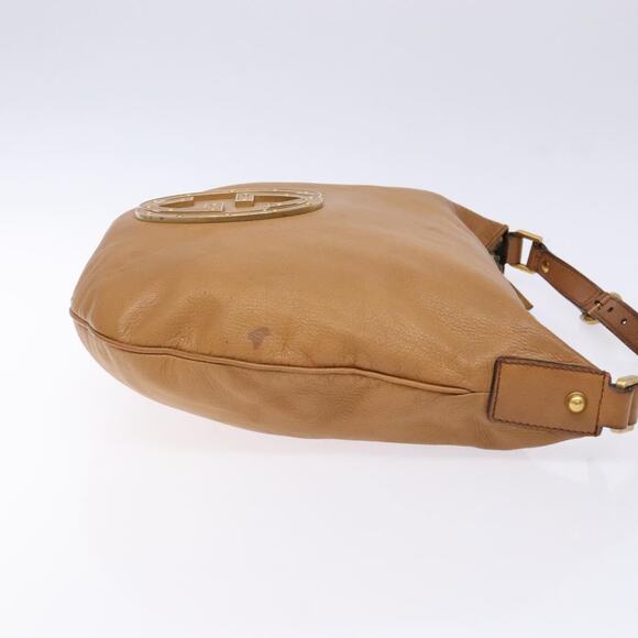 GUCCI Interlocking Shoulder Bag Leather Brown Gold - Picture 4 of 16